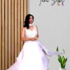 white organza crop top and lehenga - Image 2