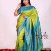 Kanchipuram Silk- yellow with Blue lvy - Image 4