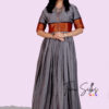 Women Ethnic Grey and Redwine Cotton Gowns