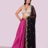 Cotton silk  Lehenga pink and Black - Image 4