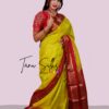 Kanchipuram Silk-Mustard with Cherry - Image 2