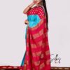 Pure Mysore silk with Bluish Cyan - Pinkish Red 120 Gsm - Image 2