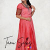 Women Ethnic Pink and Redwine Cotton Gowns - Image 4