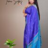 Pure Mysore silk with Light Royal Blue - Sky Blue120 Gsm - Image 3