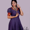 Women Ethnic Purple and Redwine Cotton Gowns