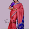 Pure Mysore silk with Rosy pink- Purple - Image 3