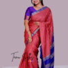 Pure Mysore silk with Rosy pink- Purple - Image 4