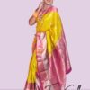 Kanchipuram Silk- Purple Orchid with Moon Purple - Image 5