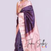 Kanchipuram Silk- Purple with Cream - Image 5
