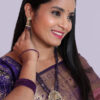 Kanchipuram Silk- Tulip pink with Purple - Image 5