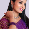 Kanchipuram Silk- Purple with Pale Magneta - Image 5