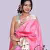 Kanchipuram Silk- Soft pink with pinkish grey - Image 2