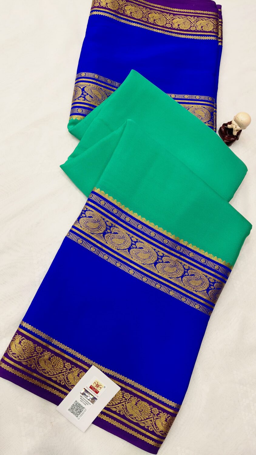 Pure Mysore silk saree 120 GSM - Image 3