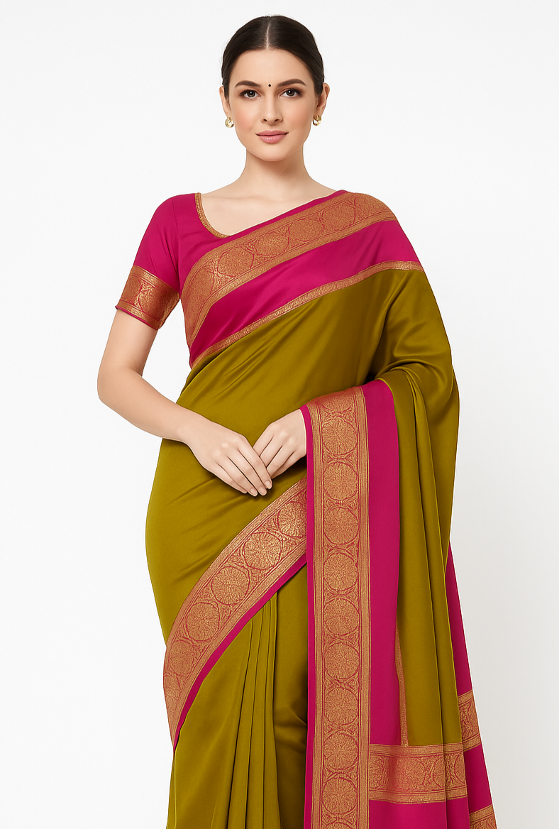 Pure Mysore silk saree - Image 3