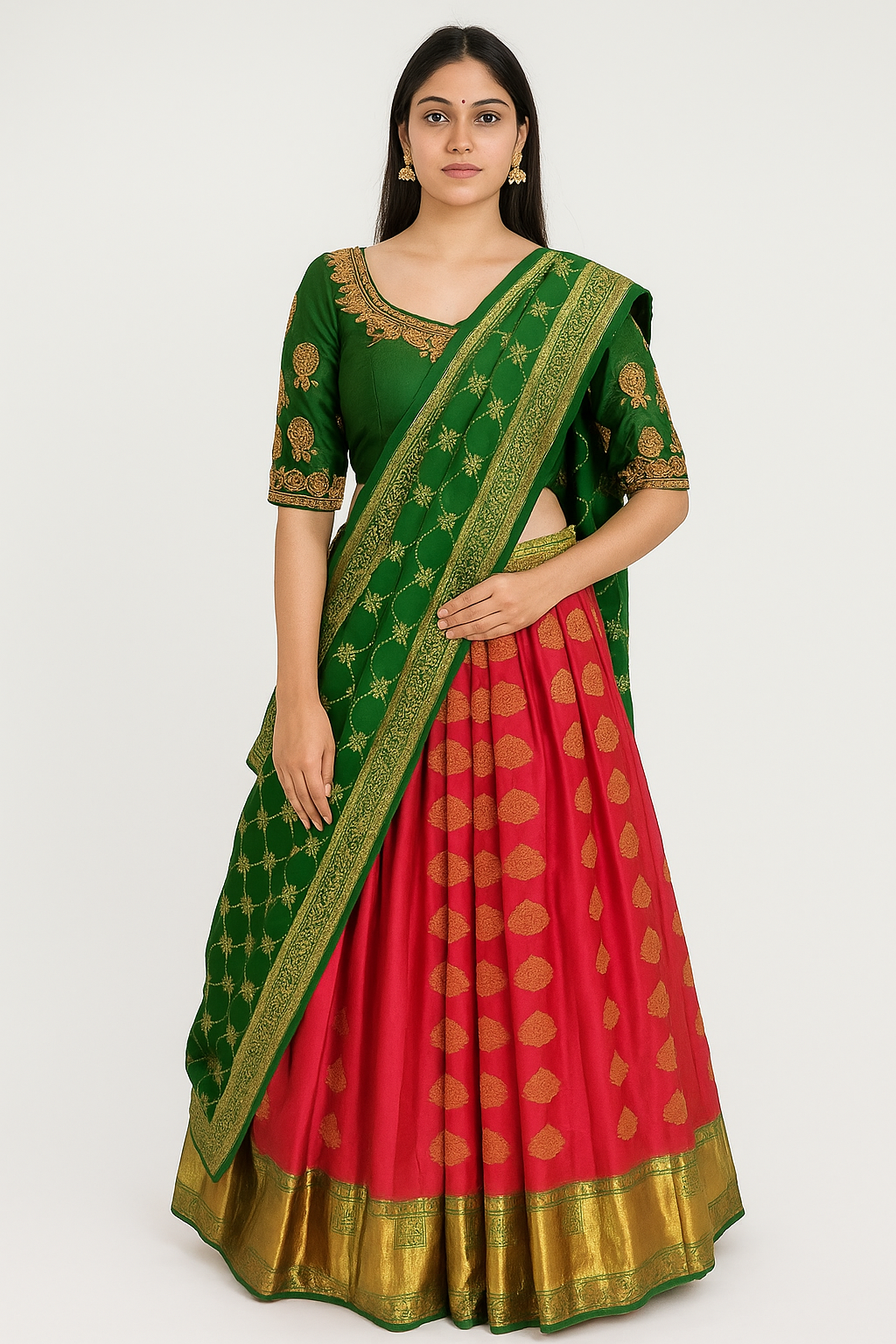 Semi silk lehenga blouse