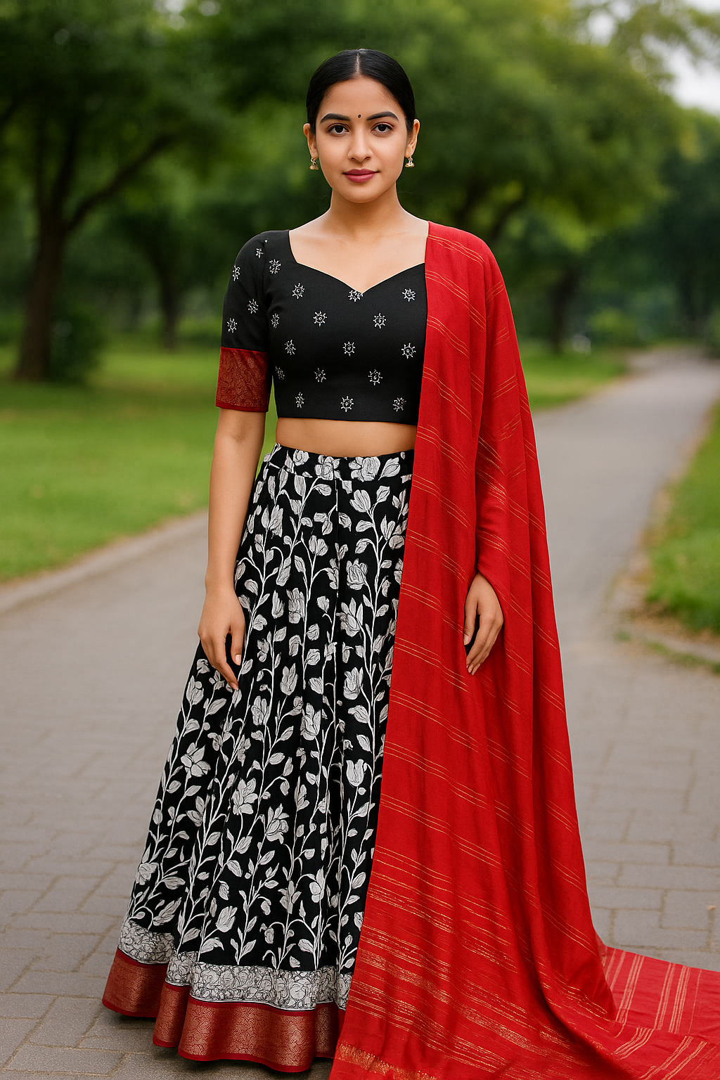 Designer lehanga blouse.